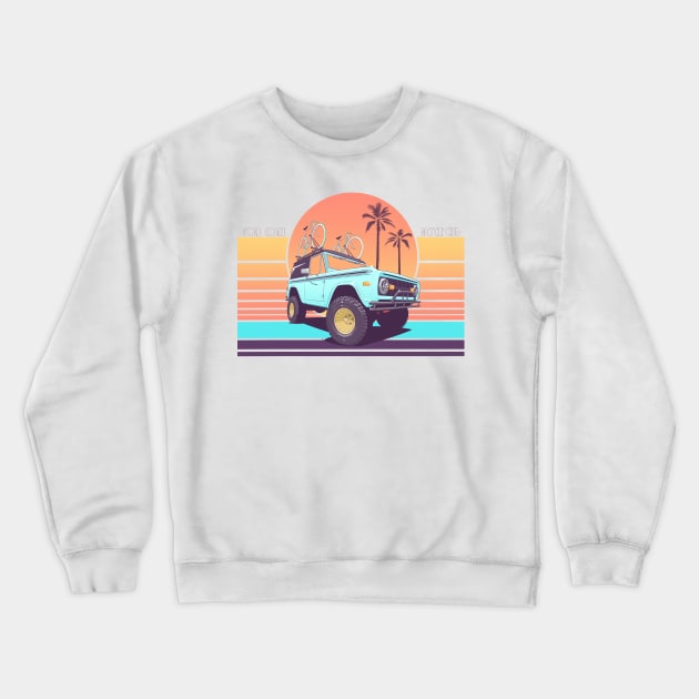 Gold Coast Bicycle Club Crewneck Sweatshirt by JoeJaroArt